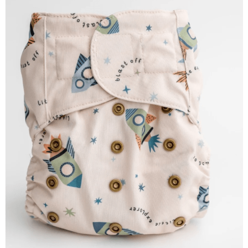 V2 Luxe Hook and Loop Pocket Cloth Diaper with Dual Inner Gussets and Athletic Wicking Jersey