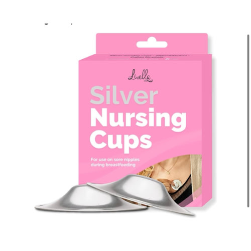 Original Silver Nursing Cups - Made in Germany with 999 Silver - Universal Fit - Protect and Soothe Sore Nipples - Silver Nipple Shields for Breastfeeding - FDA-Registered