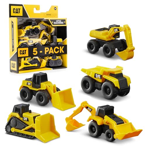 Cat Construction Little Machines 5 Pack - Great Cake Toppers