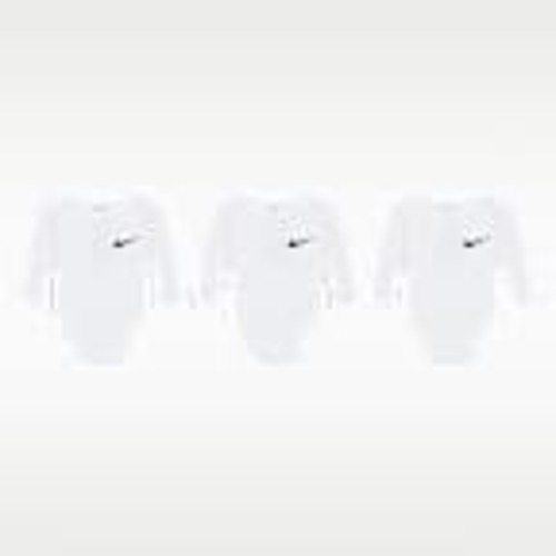 Nike Essentials Baby 3-Pack Long Sleeve Bodysuits. Nike.com