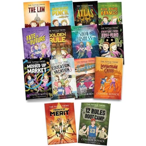 Tuttle Twins 14 Book Combo Pack – Includes The First Fourteen Books By Conner Boyack And Illustrated by Elijah Stanfield – Libertas Institute [Paperback] Connor Boyack and Elijah Stanfield Paperback – April 8, 2025