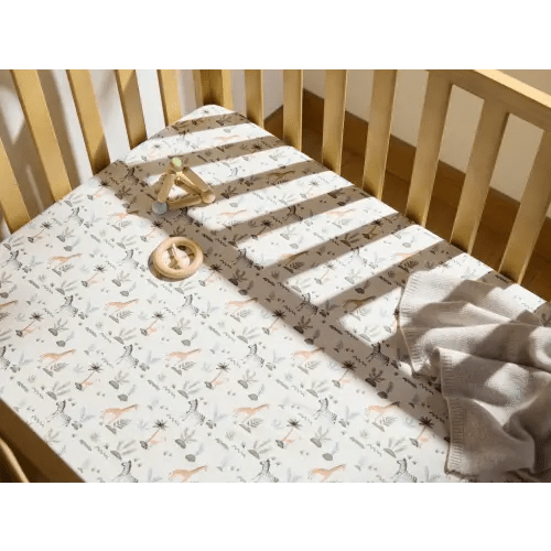 Percale Crib Sheet - Animal Print
