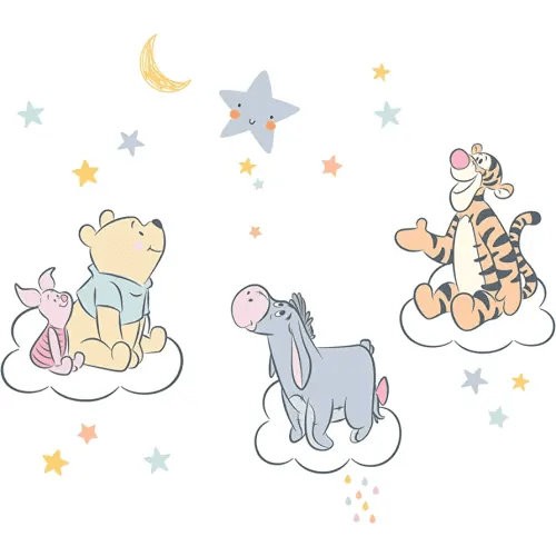 Lambs & Ivy Disney Baby Winnie The Pooh Hugs Piglet/Eeyore/Tigger Wall Decals