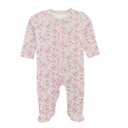 Baby Club Chic
Velvet petals printed pima zipped footie with ruffles