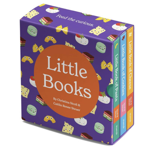 Little Books Culinary Collection Future Foodie 3 Board Book Box Set Pasta Cookies Cheese Phonics and Rhymes Baby Shower Gift 0-12 Months Toddler Book Ages 1-4 Years