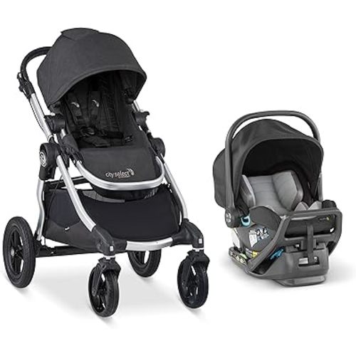 Baby Jogger City Select Travel System | Baby Stroller with City Go 2 Car Seat | Stroller Car Seat Combo with 16 Ways to Ride, Jet