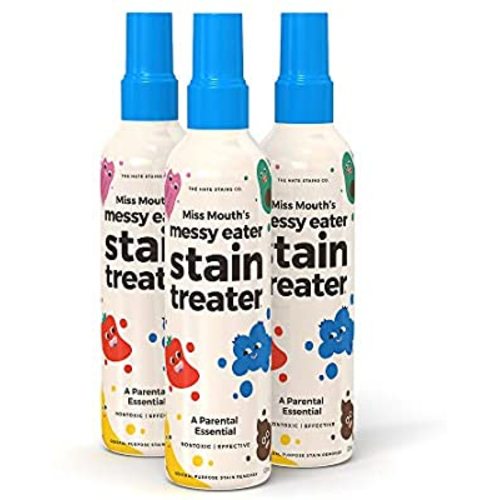 Miss Mouth’s Messy Eater Non-Toxic Baby and Kids Stain Remover for Clothing, Carpet, Fabric, and Upholstery. Kid Tested and Mom Approved (120ml, 4 oz Spray Bottles) 3 Pack - 3 Pack - 4oz Bottles