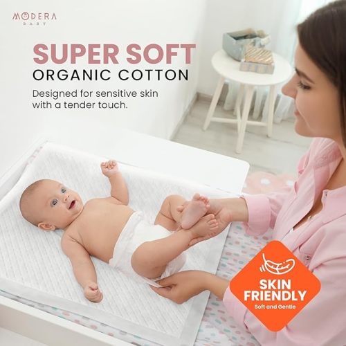 Organic Cotton Disposable Changing Pad Liners | XL-Large (30x18) - 50 pack