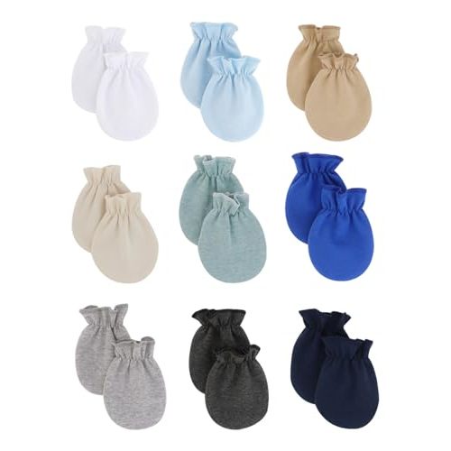 ZURLEFY Cute Baby Mittens Newborn, No Scratch Baby Boy Mittens, Baby Girl Hat Gloves for Toddlers, Infant, Newborn