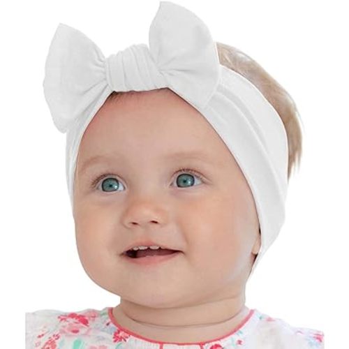 Baby Girl Headbands-Infant,Toddler Cotton Handmade Hairbands with Bows Child Hair Accessories