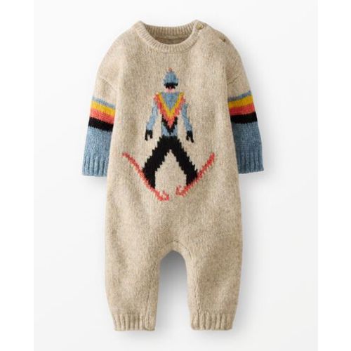 Baby Ski Graphic Sweater Romper