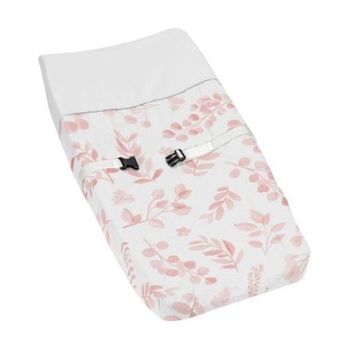 Sweet Jojo Designs Girl Changing Pad Cover Botanical Pink and White