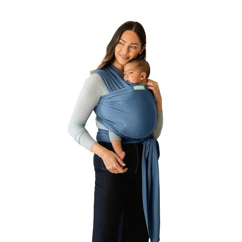Moby Baby Wrap Carrier Classic for Newborns to Toddlers (8-33lbs), Infant Sling Carrier, Lightweight & Hands Free Design, Adjustable for All Body Types (Ocean)