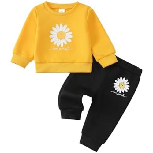 Toddler Baby Girl Clothes Infant Girls Outfits Fall/Winter Sweatsuit Cute Sweatshirts Jogger Pants Girl Clothing Sets