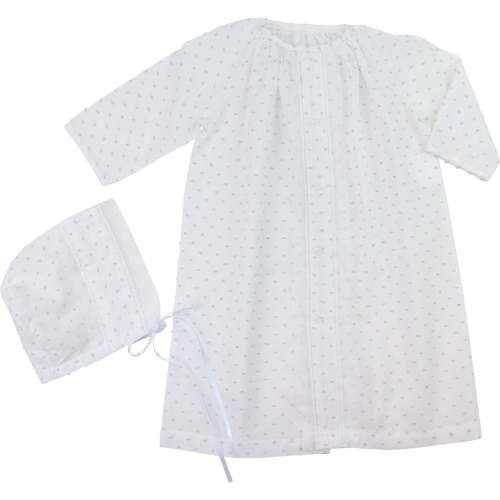 Swiss Dot Heirloom Baby Gown And Bonnet - Cecil & Lou