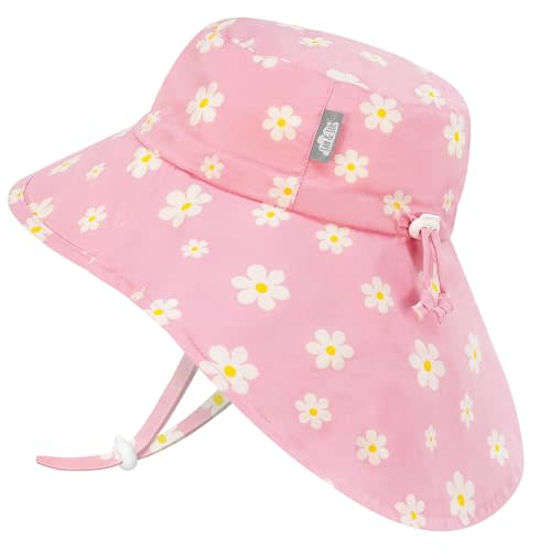 JAN & JUL Girls' Grow-with-Me Cotton Xplorer Sun Hat with Large Brim