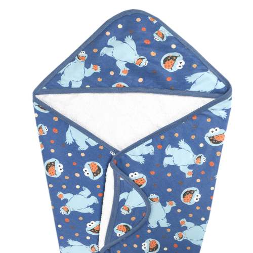 Premium Baby Knit Hooded Towel - Cookie Monster