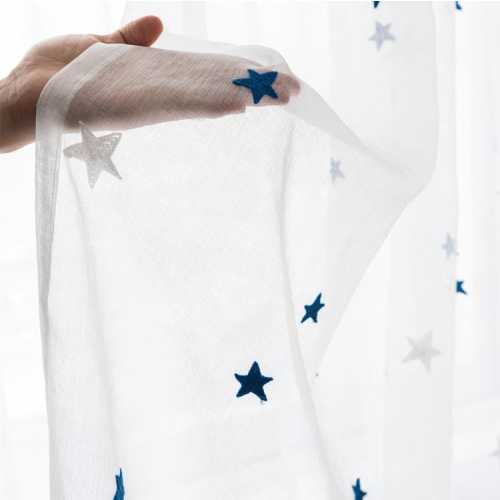 Custom Star Sheer Voile Curtain Made To Measure Children Room