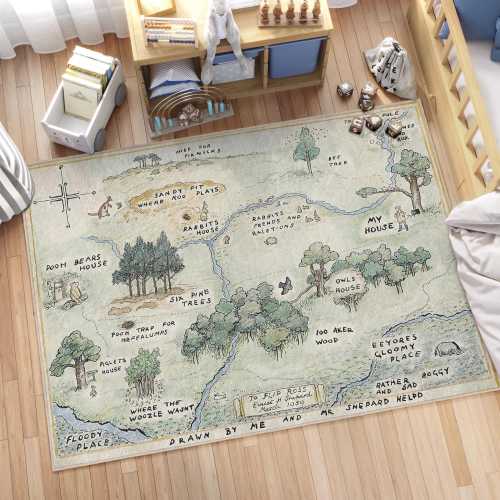 100 Acre Wood Map Rug
