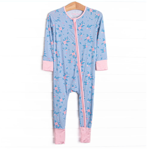 Blue Magnolia Bamboo Zippy Pajama, Blue – Stitchy Fish