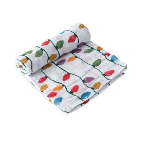 Cotton Muslin Swaddle Single - Christmas Bulbs