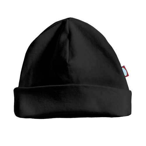 Super-Soft Organic Cotton Baby Rib Beanie Hat| Black - City Threads USA