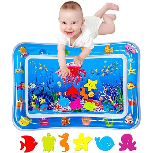 ZHUYNXIR Infant Toys, Water mat Baby, Inflatable Play Mat Water Mat Baby Toys, Fun Early Development Activity Play Center for Newborn (27.5x20 in)