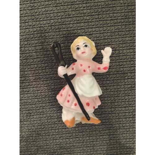 Vintage Little Bo Peep Porcelain Figurine Japan 2" Nursery Rhyme Collectible