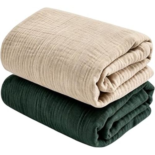 Muslin Swaddle Blankets for Newborn, Cotton Receiving Blankets for Baby