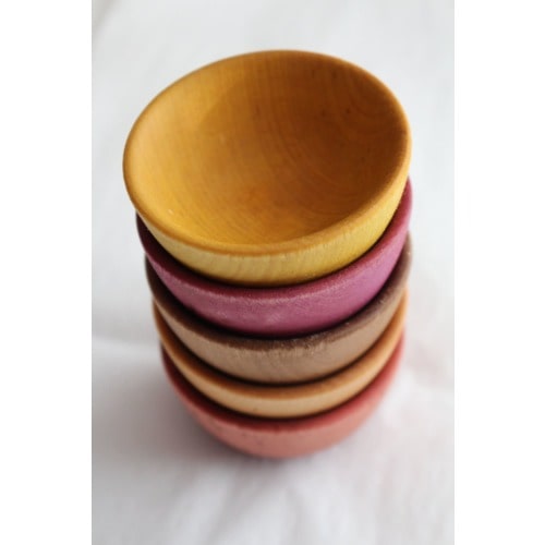 Essential Montessori Stacking Bowls: Natural Wood Nesting Toy, Sensory Bin