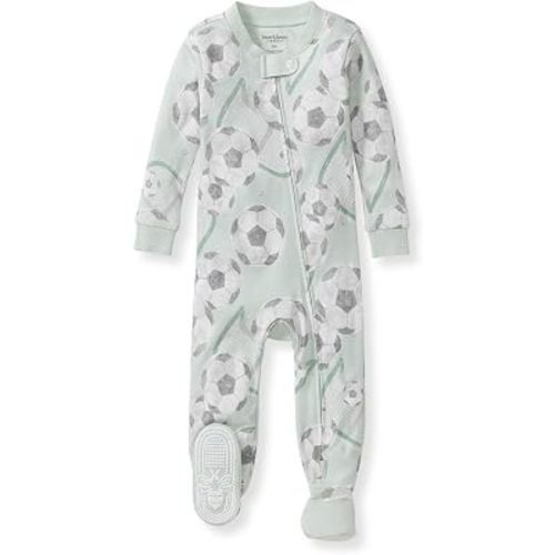 Burt's Bees Baby Boys Organic Cotton, Snug Fit Footed Sleeper Pajamas