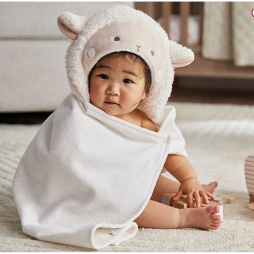 Faux Fur Animal Baby Hooded Towels