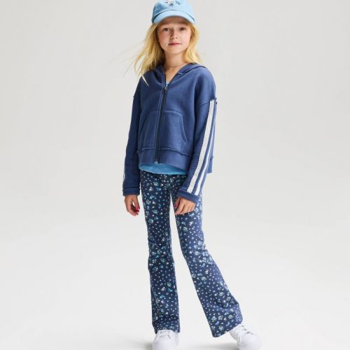 Girls' Floral Flare Leggings - Cat & Jack™ - Blue S