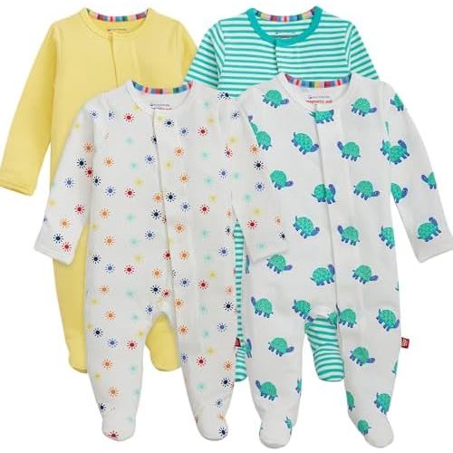 Magnetic Me Cloudstretch 4-Pack Bundle | Magnetic Baby Footie Pajamas