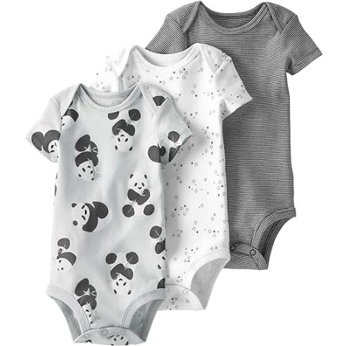 little planet by carter's unisex-baby 3-pack Short Sleeve Bodysuits Made With Organic Cotton