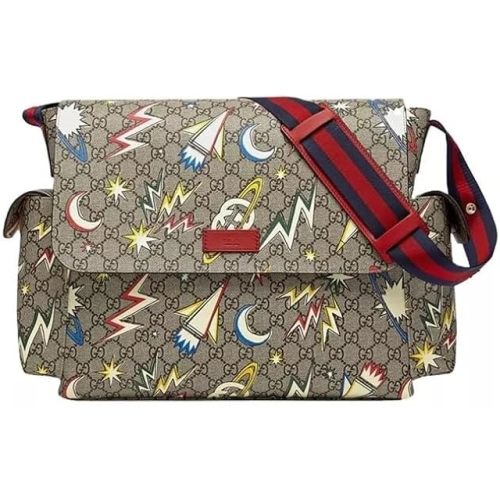 Gucci Supreme Gg Canvas Baby Diaper Changing Bag Italy Grey Handbag Tote NEW