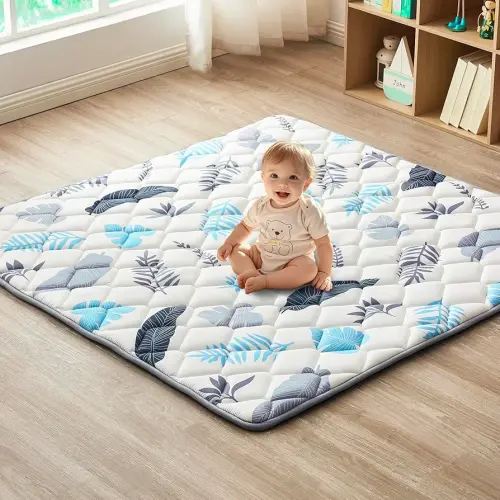 Baby Play Mat, Non-Slip Baby Mat for Floor, Soft Thicker Playpen Mat, Portable Playmat, Crawling Mat for Babies, Toddlers & Infants to Play and Learn（ 50"x50"）