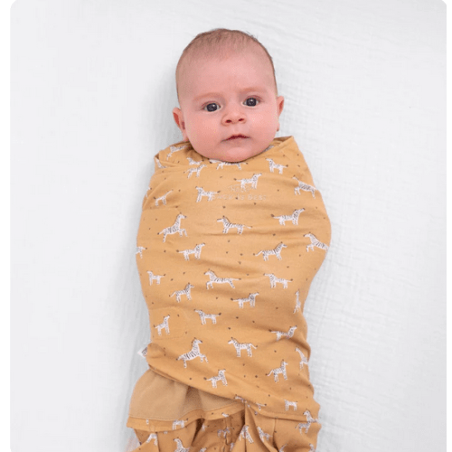 100% Cotton Baby Swaddle Serengeti Sun | Small