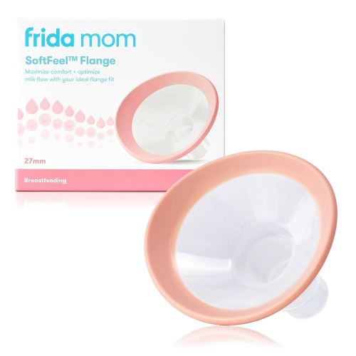Frida Mom Breast Pump Flange Insert 27mm, Silicone Pump Insert, SoftFeel Flanges, Compatible with Frida Mom 2-in-1 Manual + Silicone Suction Breast Pump, BPA Free