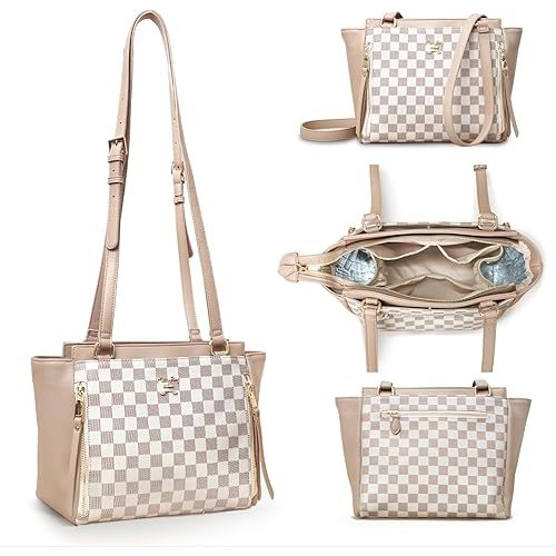 miss fong Small Diaper Bag Crossbody Diaper Bags, Diaper Bag Purse, Diaper Clutch Crossbody Bag leather Crossbody Bags for Women-Beige&honey