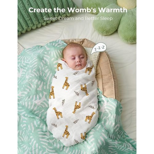 Muslin Swaddle Blankets, 4-Pack Breathable and Skin-Friendly Receiving Blankets for Boys, Best Wishes Swaddle Blanket Shower Gifts & Baby Registry Essentials, Large 47"x47", Bravery