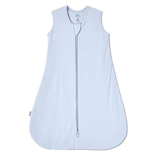 HALO SuperSoft Bamboo Wearable Blanket 1.5 TOG – Buttery Soft, Plush Baby Sleep Sack for Newborns, Infants & Toddlers, Hip-Healthy Design, Machine Washable, 0 – 6 Months, Small, Blue Fog