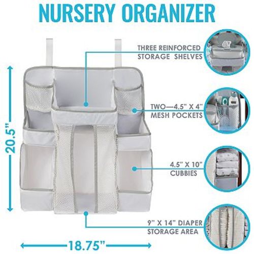 LA Baby Diaper Caddy & Nursery Organizer