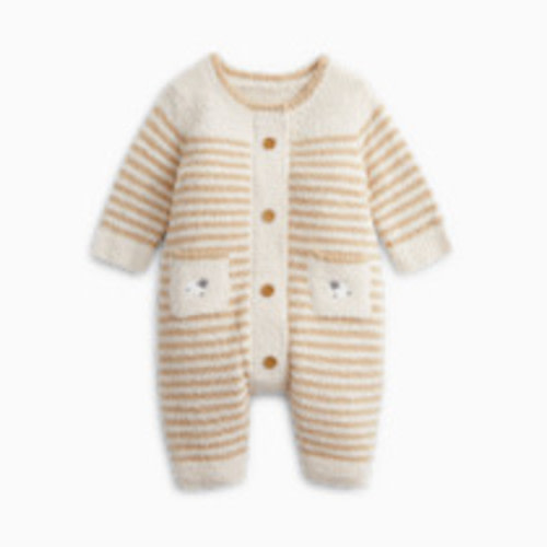 Magnetic Me Chenille Magnetic Romper - Cream, 0-3 M