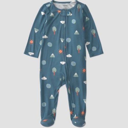 Carter's Just One You® Baby Boys' Earth Comfy Soft Long Sleeve Sleep N' Play - Blue 6M