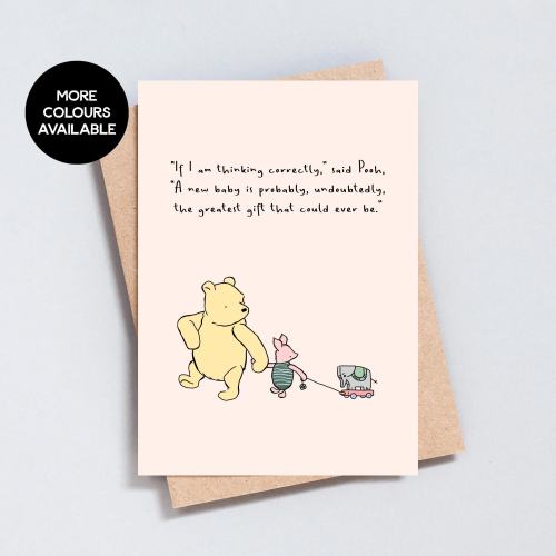 New Baby Greeting Card, Pregnant, Congratulations, Bear Illustration, Baby Shower Card, Pregnancy Announcement, A6 or 5x7 Size - GC100