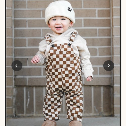 Teddy Checker Overalls