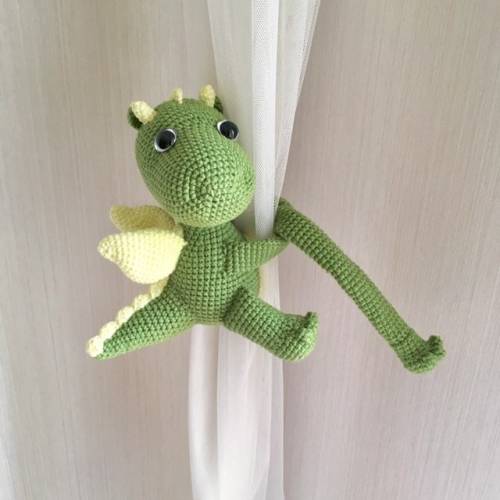 Dragon curtain tie back for cozy children room