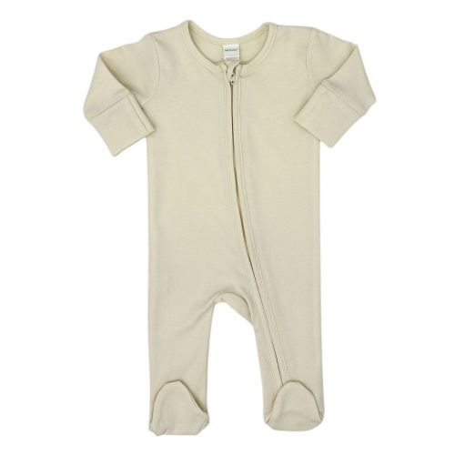 MONAG Infant Organic Cotton Romper with footies Natural 3-6 m