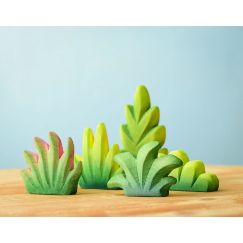 Wooden Bushes Toy Set | Waldorf-Inspired Toys | Handmade Organic Wood Made by Bumbu Toys